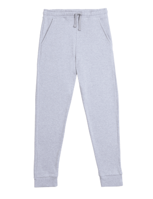 

Boys M&S Collection Unisex Cotton Rich Joggers (6-16 Yrs) - Grey Marl, Grey Marl