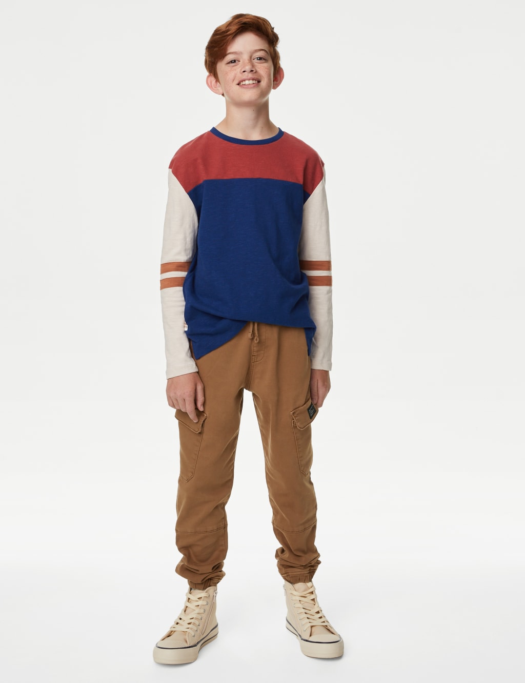 Cotton Rich Cargo Trousers (6-16 Yrs) image 1