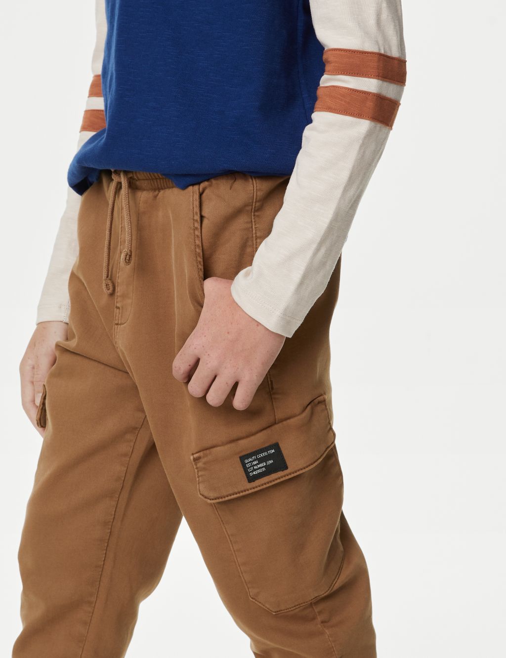 Cotton Rich Cargo Trousers (6-16 Yrs) image 3