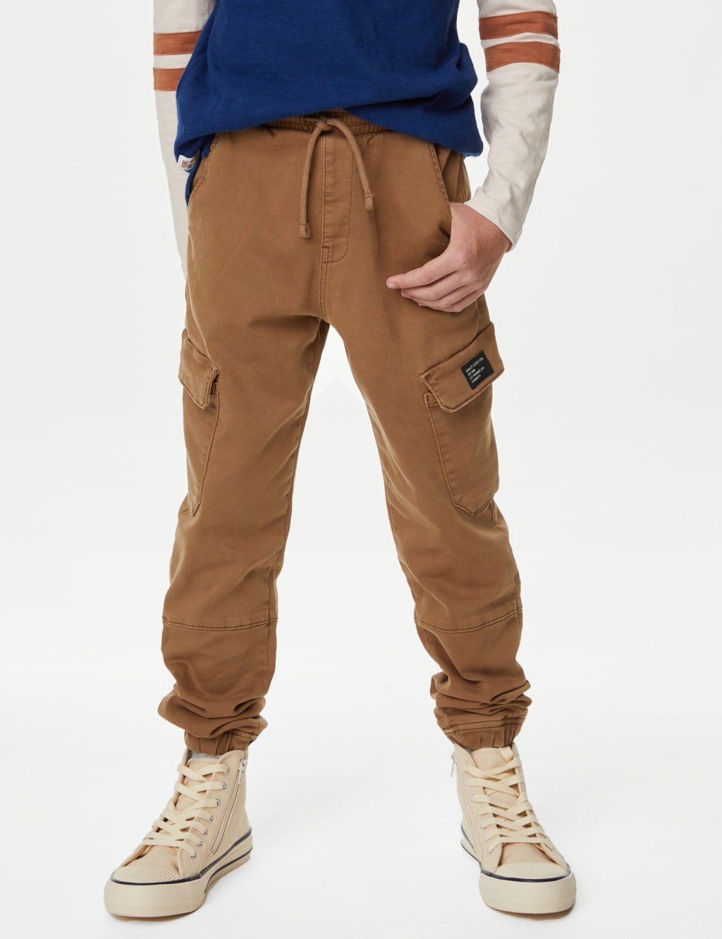 Cotton Rich Cargo Trousers (6-16 Yrs) image 4