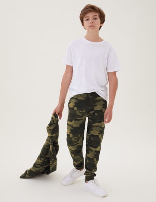 Cotton Rich Camouflage Joggers (6-16 Yrs)