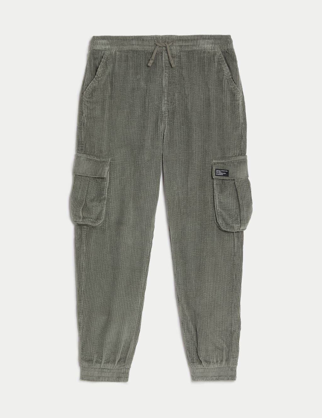 Pure Cotton Cord Cargo Trousers (6-16 Yrs) image 2