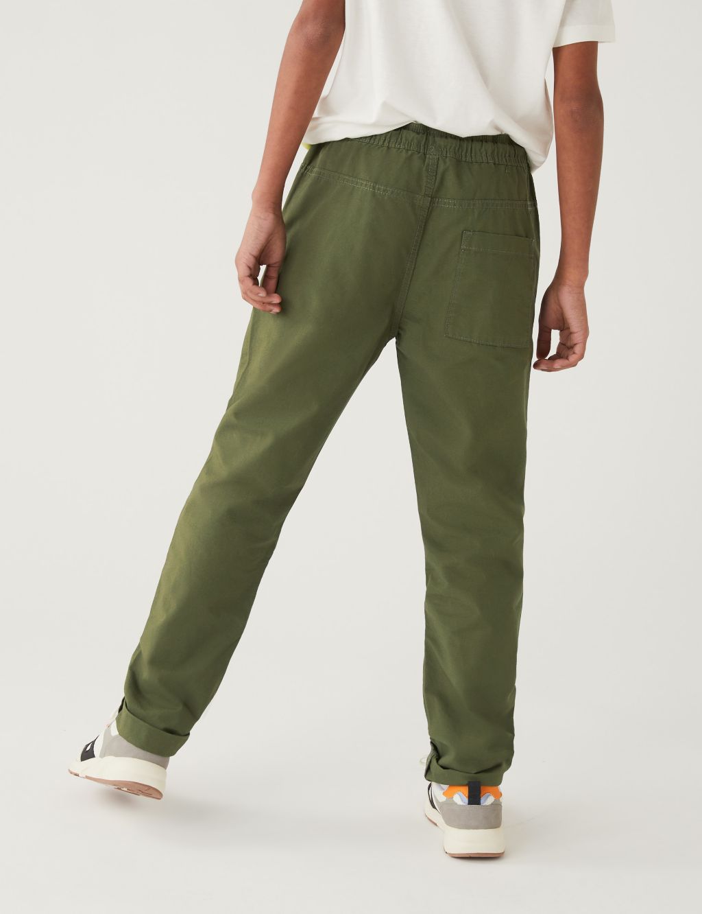 2pk Pure Cotton Ripstop Trousers (6-16 Yrs) image 3