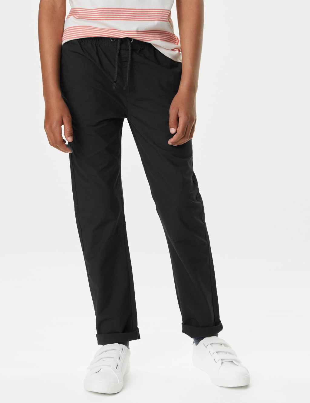2pk Pure Cotton Ripstop Trousers (6-16 Yrs) image 3