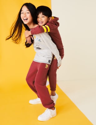 

M&S Collection Jogginghose mit hohem Baumwollanteil und Harry Potter™-Motiv (2-16 Jahre) - Burgundy, Burgundy
