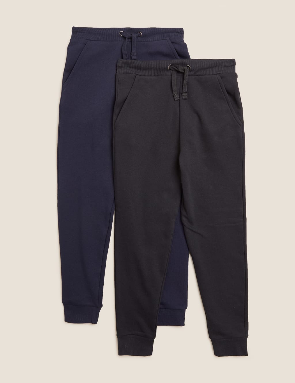 2pk Cotton Rich Joggers (6-16 Yrs) image 1