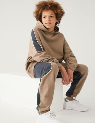

Boys M&S Collection Cotton Rich Colour Block Joggers (6-16 Yrs) - Coffee, Coffee