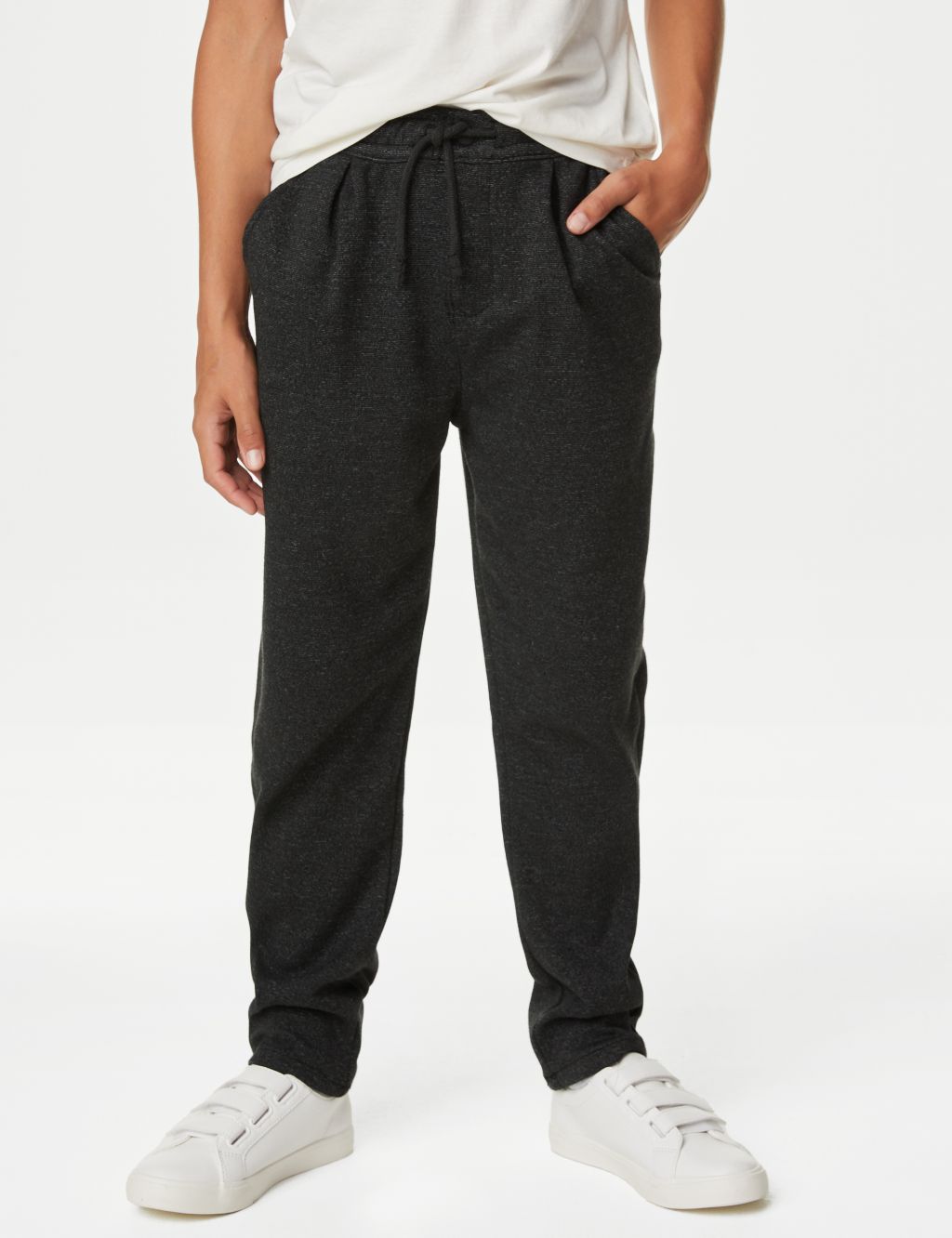 Cotton Rich Checked Joggers (6-16 Yrs) image 4