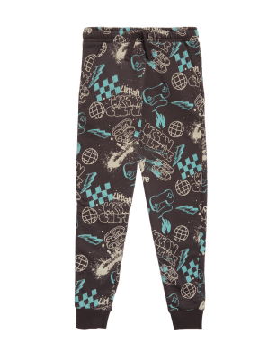 

Boys M&S Collection Cotton Rich Graffiti Print Joggers (6-16 Yrs) - Multi, Multi