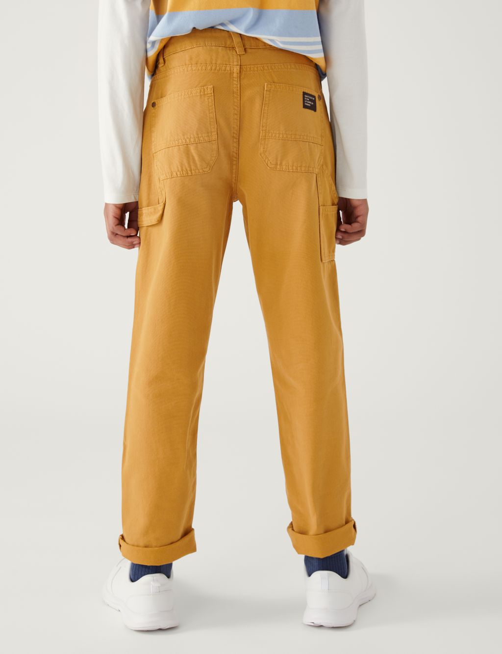Pure Cotton Relaxed Trousers (6-16 Yrs) image 5