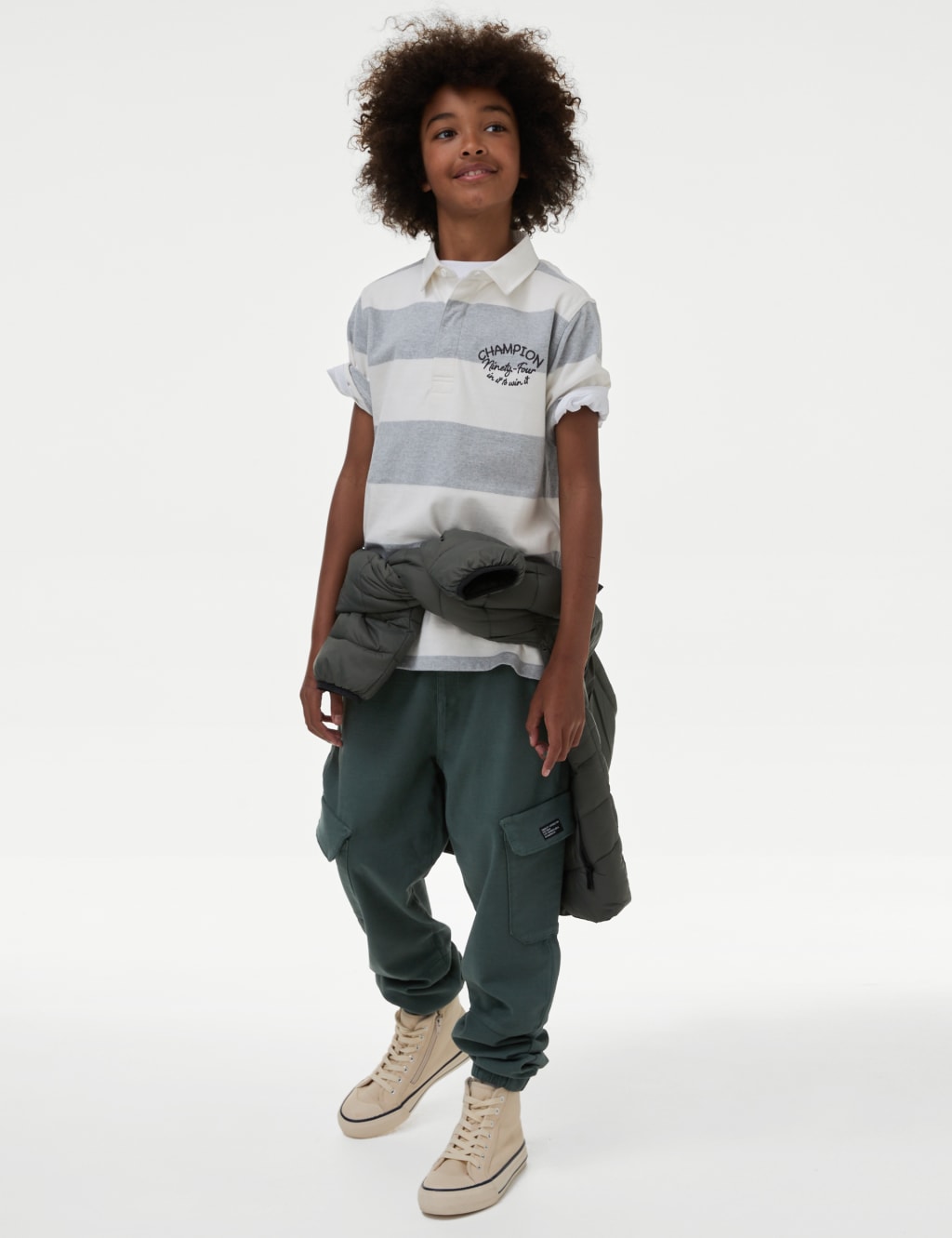 Cotton Rich Cuffed Cargo Trousers (6-16 Yrs)