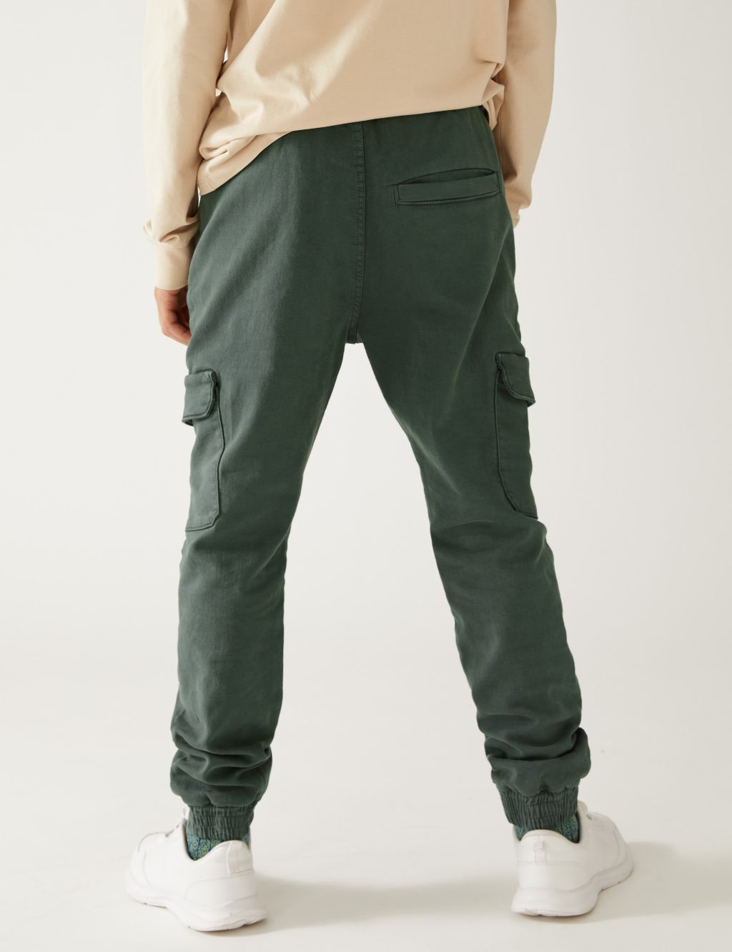 Cotton Rich Woven Cargo Trousers (6-16 Yrs) image 4