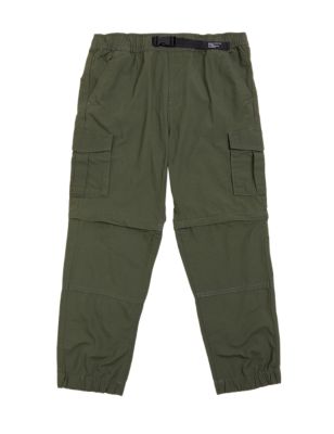 M&S Boys Pure Cotton Cargo Trousers (6-16 Yrs)