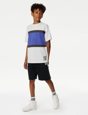 

M&S Collection Pantalón corto de algodón (6-16 años) - Black Mix, Black Mix