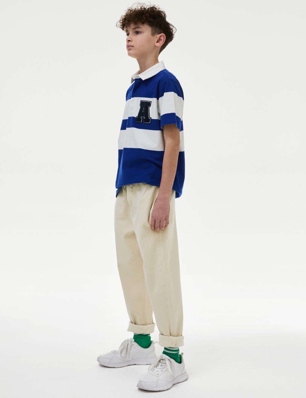 Relaxed Cotton Rich Skater Chinos (6-16 Yrs) image 1