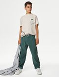 Relaxed Cotton Rich Elasticated Waist Chinos (6-16 Yrs)