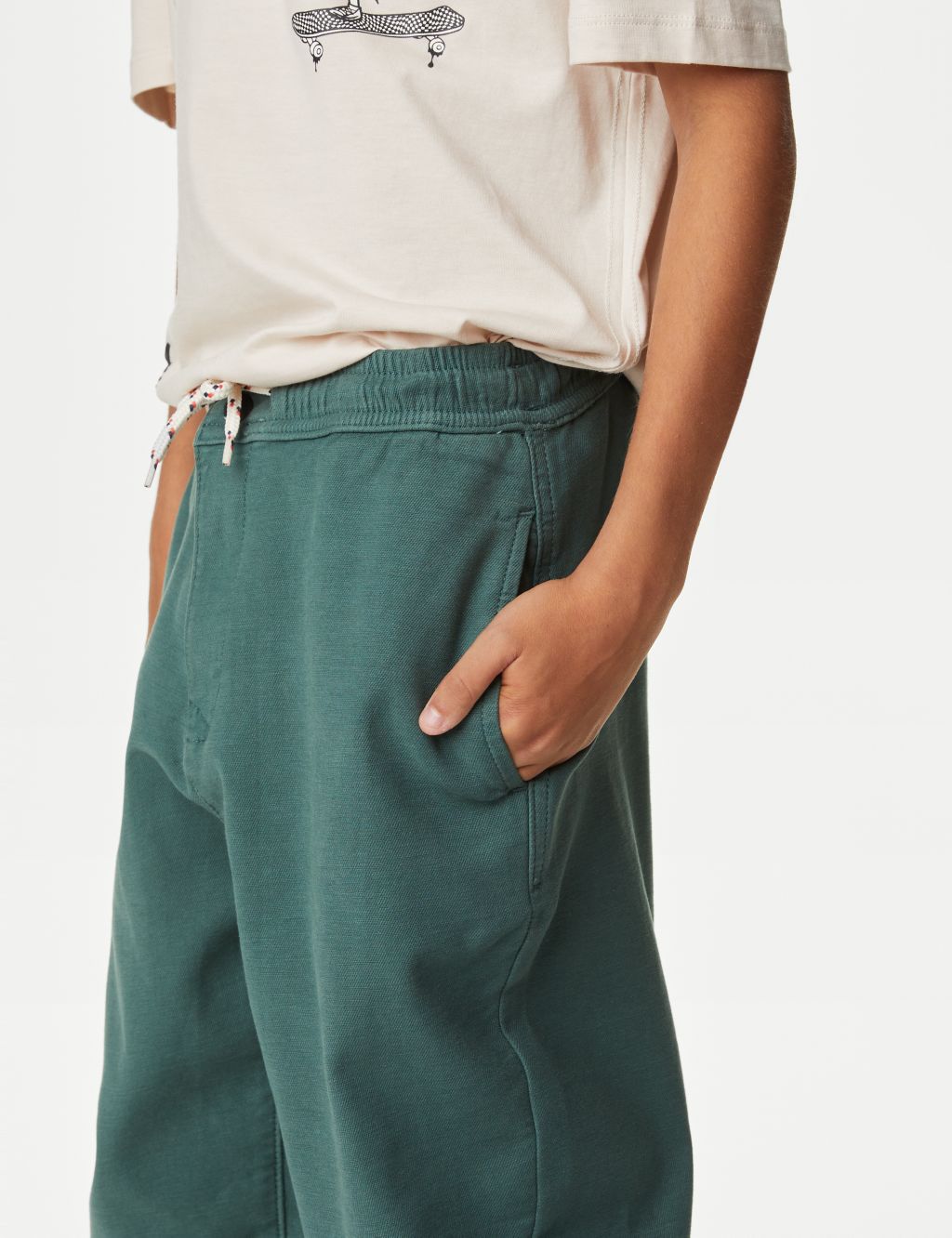 Relaxed Cotton Rich Elasticated Waist Chinos (6-16 Yrs) image 3