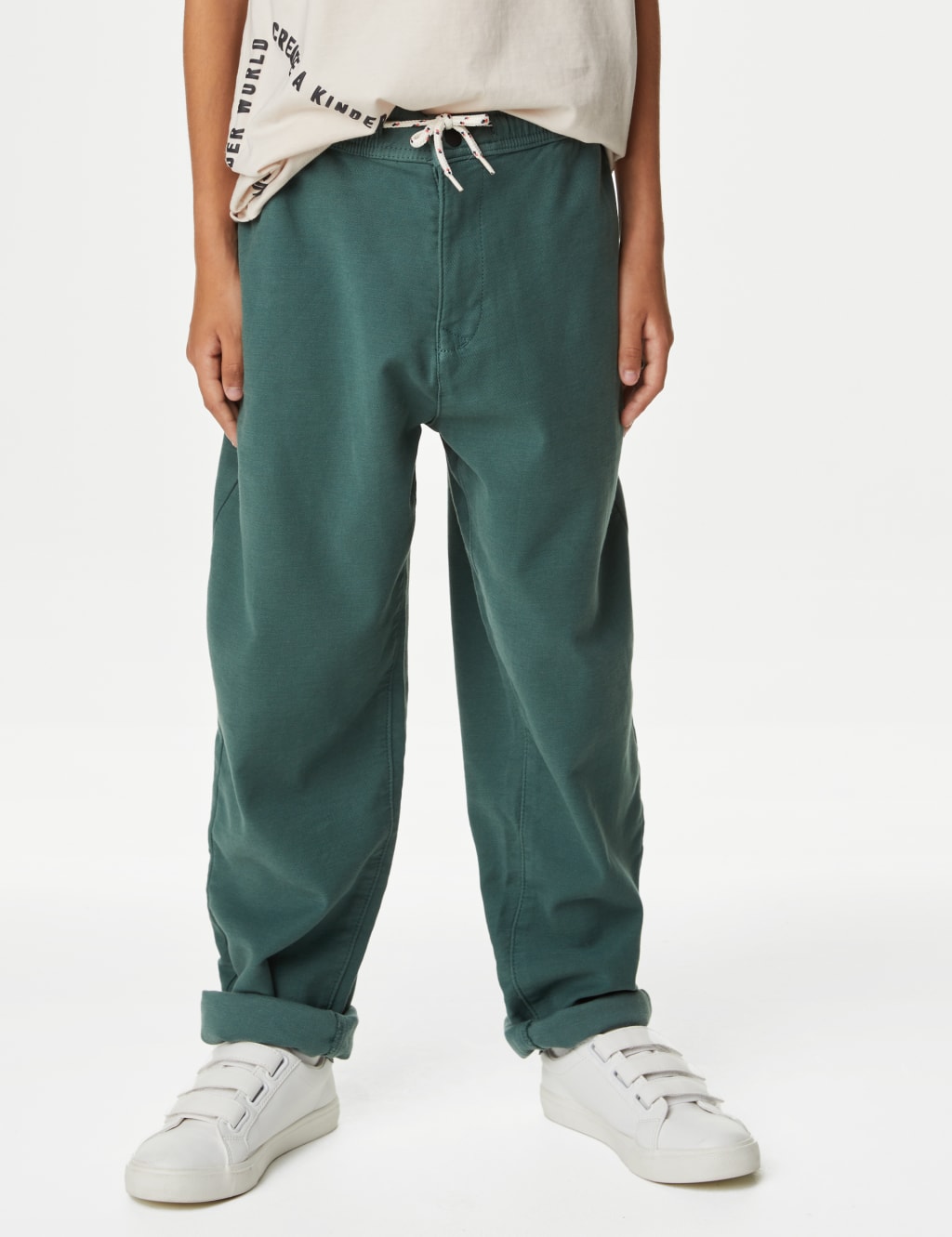 Relaxed Cotton Rich Elasticated Waist Chinos (6-16 Yrs) image 4