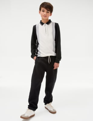 

Boys M&S Collection Relaxed Cotton Rich Elasticated Waist Chinos (6-16 Yrs) - Black, Black