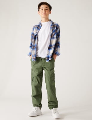 

Boys M&S Collection Pure Cotton Cargo Trousers (6-16 Yrs) - Khaki, Khaki