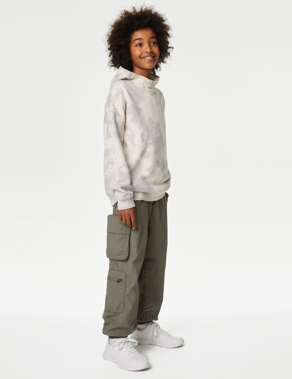 Relaxed Pure Cotton Cargo Trousers (6-16 Yrs) image 1