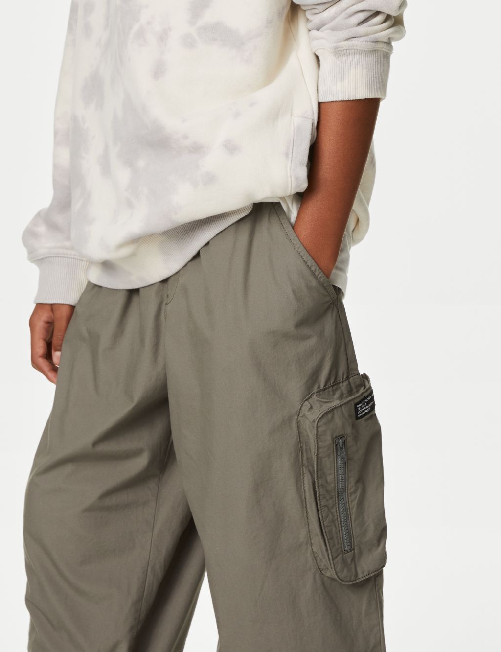 Relaxed Pure Cotton Cargo Trousers (6-16 Yrs) image 3