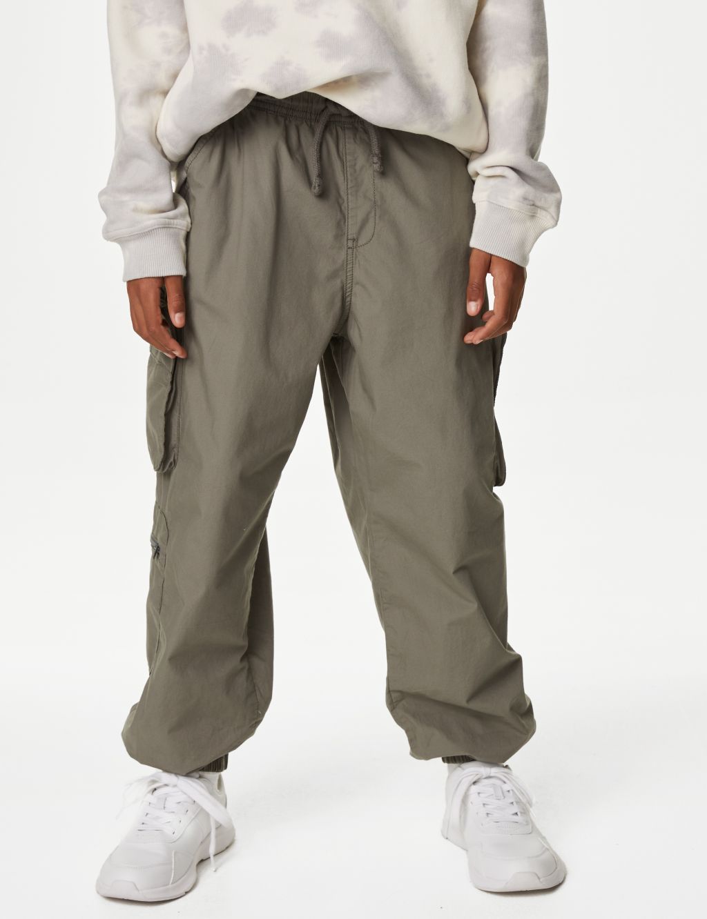 Relaxed Pure Cotton Cargo Trousers (6-16 Yrs) image 4