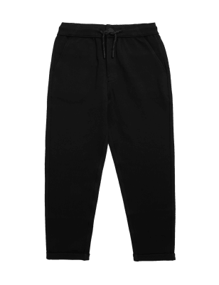 

Boys M&S Collection Cotton Rich Twill Jersey Jogger (6-16 Yrs) - Black Mix, Black Mix