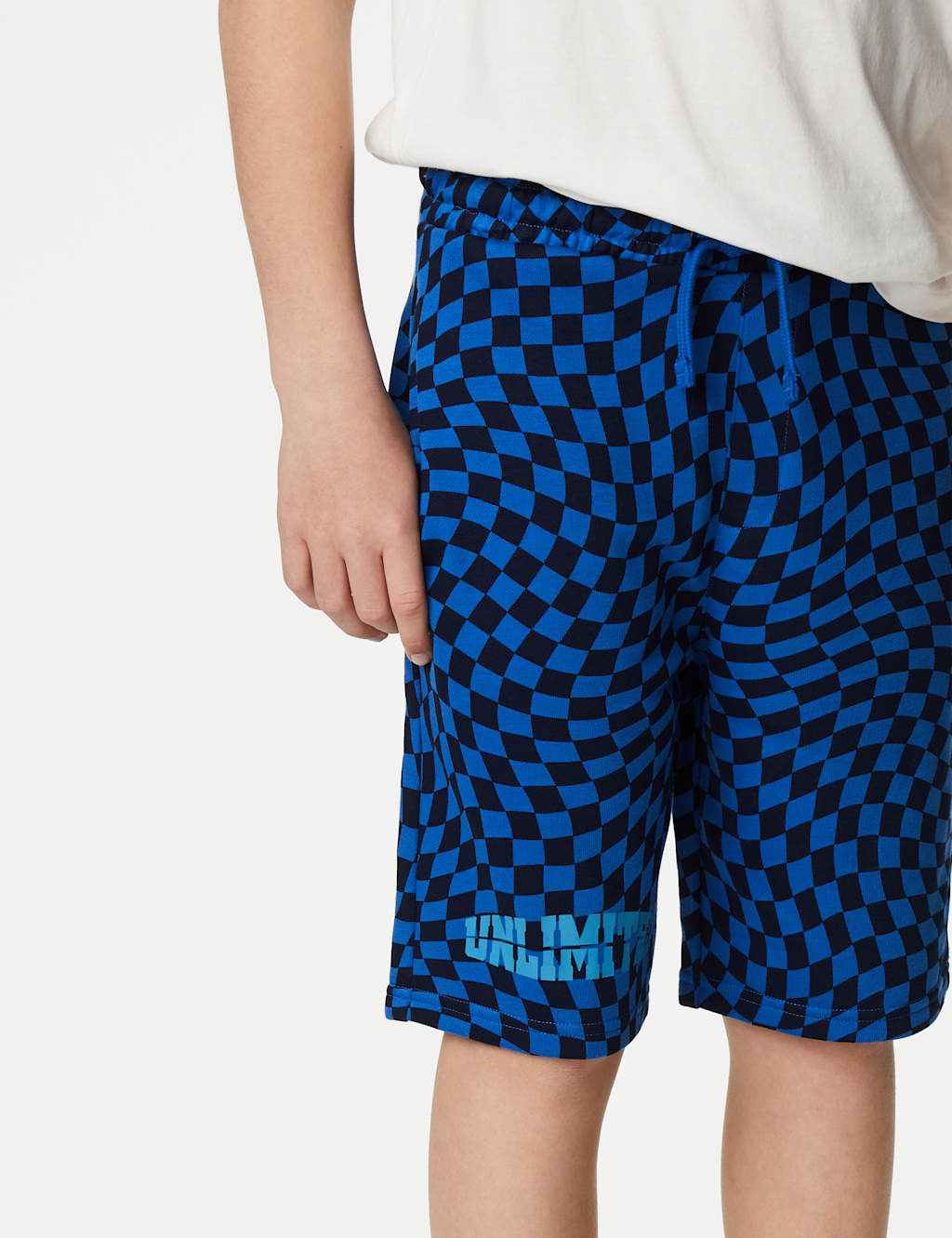 Cotton Rich Checked Shorts (6 - 16 Yrs) image 2