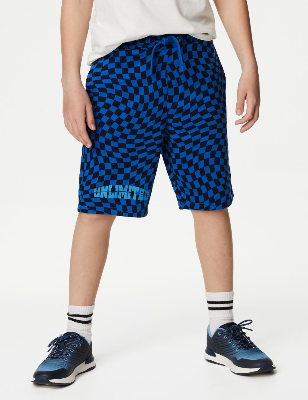 Cotton Rich Checked Shorts (6 - 16 Yrs) image 3
