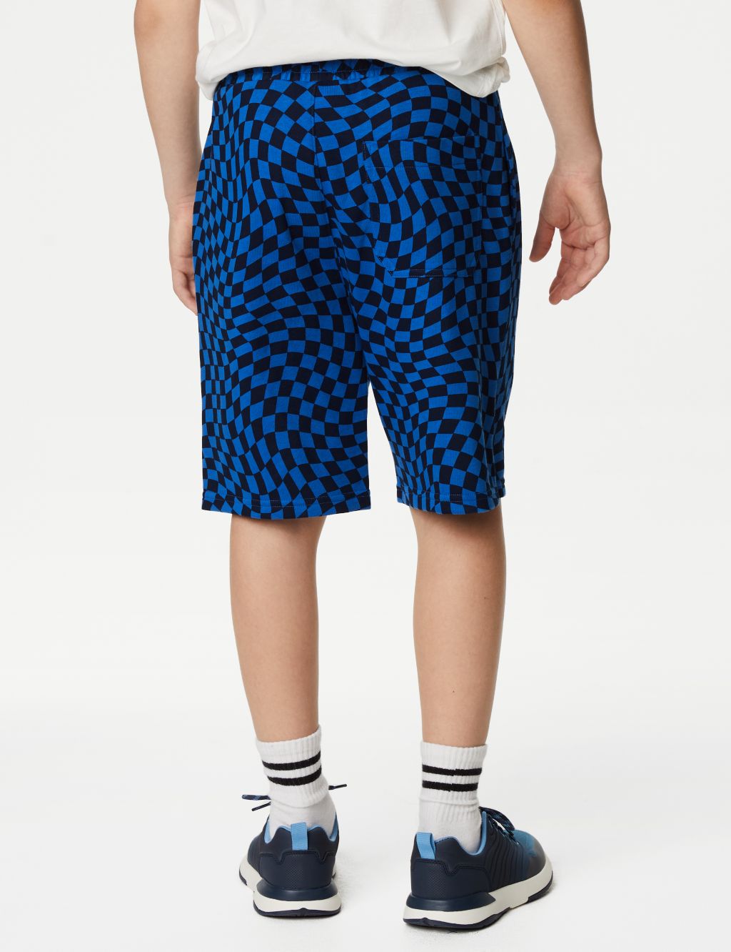Cotton Rich Checked Shorts (6 - 16 Yrs) image 4