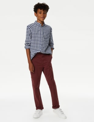 

Boys M&S Collection Cotton Rich Chinos (6-16 Yrs) - Redwood, Redwood