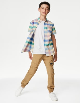 

Boys M&S Collection Pure Cotton Cargo Trousers (6-16 Yrs) - Onyx, Onyx