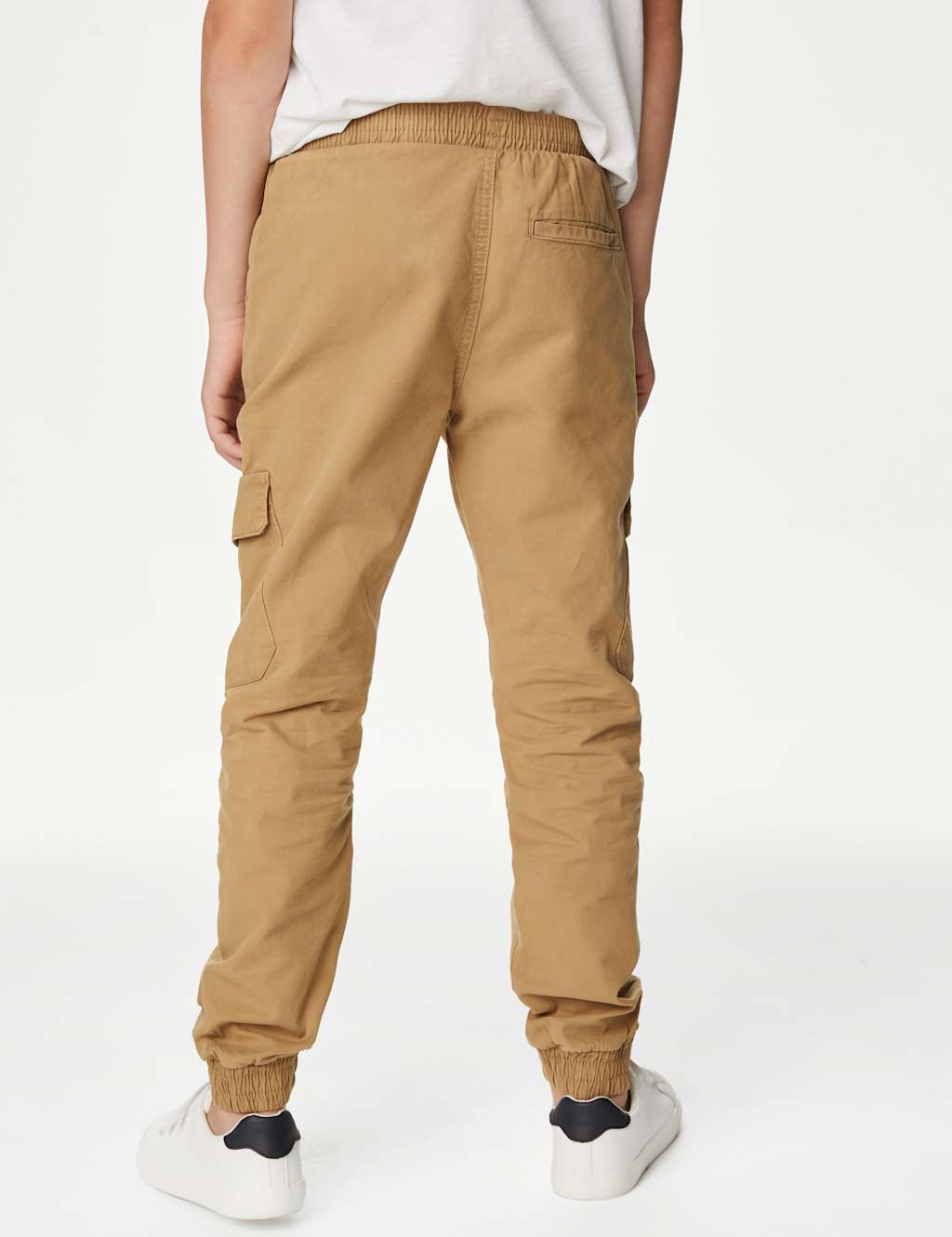 Pure Cotton Cargo Trousers (6-16 Yrs) image 4