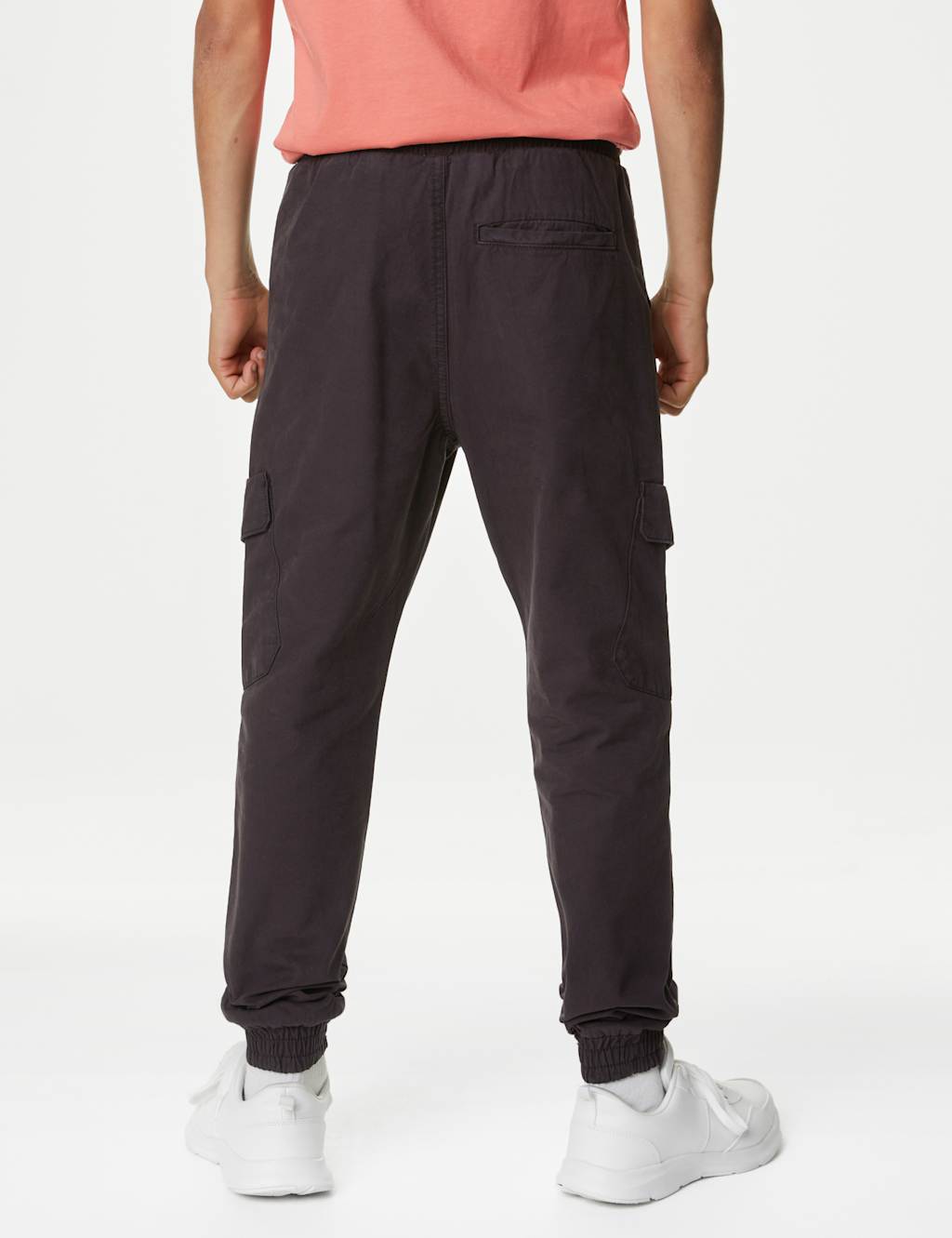 Pure Cotton Cargo Trousers (6-16 Yrs) image 4