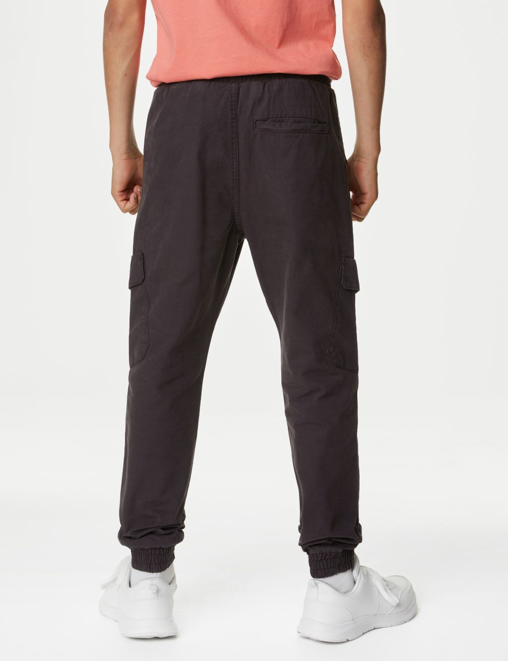 Pure Cotton Cargo Trousers (6-16 Yrs) image 5