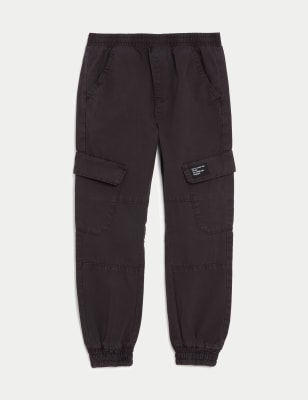 Pure Cotton Cargo Trousers (6-16 Yrs)