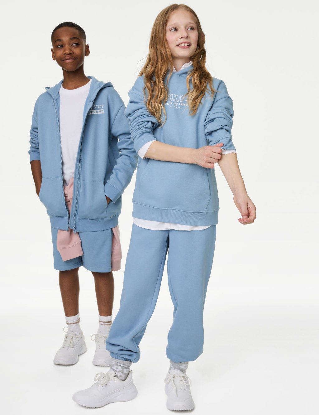 Girls blue joggers top