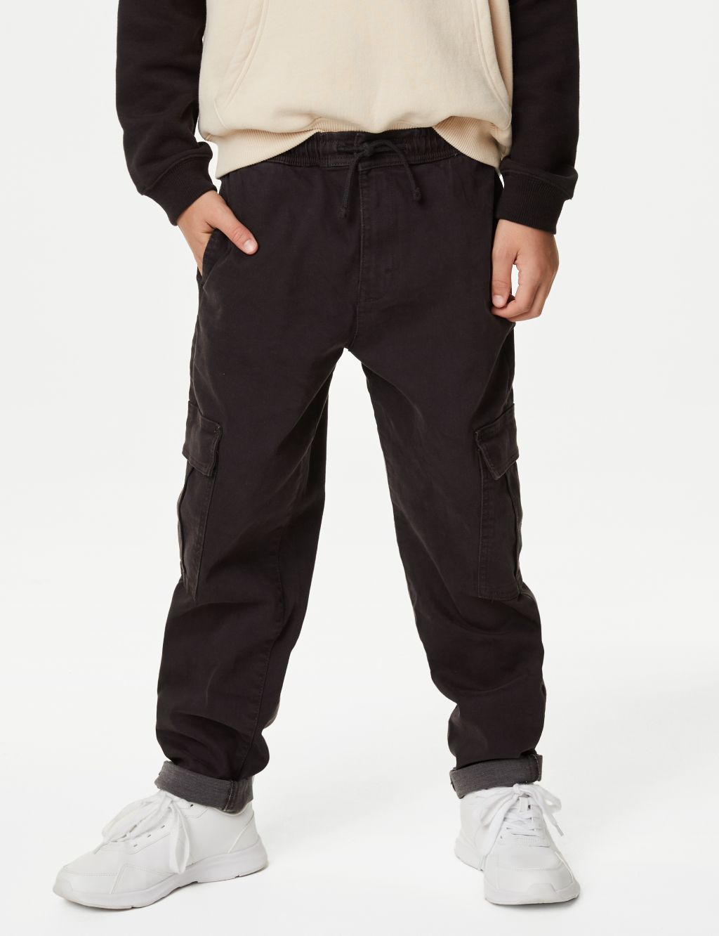 Cotton Rich Cargo Trousers (6-16 Yrs) image 4