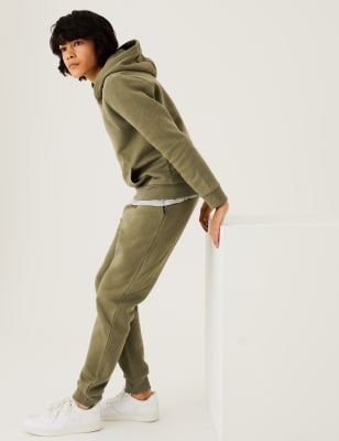 

M&S Collection Conjunto de algodón de sudadera con capucha y pantalón deportivo (6-16 años) - Khaki, Khaki