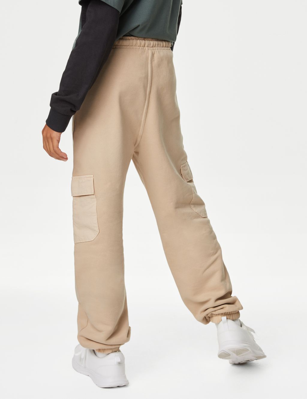 Pure Cotton Cargo Joggers (6-16 Yrs) image 6