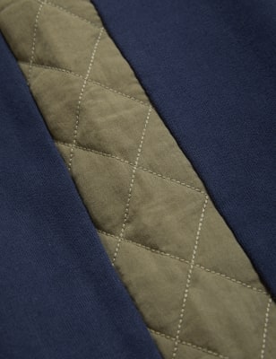 

Boys M&S Collection Cotton Rich Quilted Side Stripe Joggers (6-16 Yrs) - Navy Mix, Navy Mix