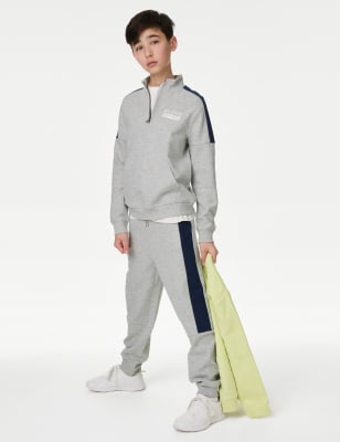 

Boys Cotton Rich Colour Block Joggers (6-16 Yrs) - Grey, Grey