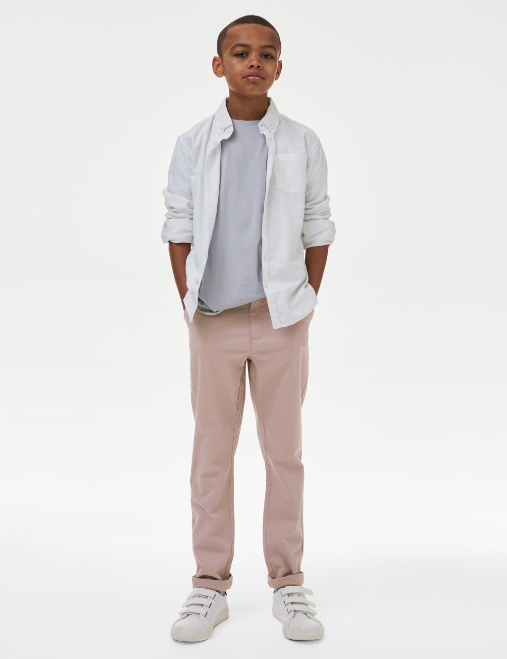 Boys white new arrivals chinos