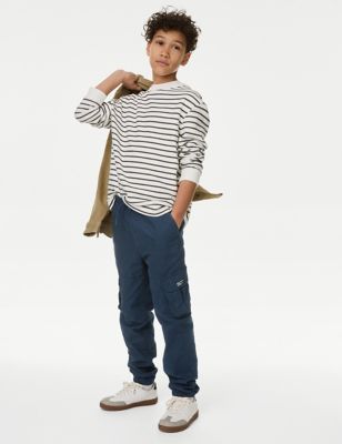 

Boys M&S Collection Pure Cotton Cargo Trousers (6-16 Yrs) - Navy, Navy