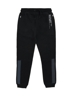 

Boys M&S Collection Cotton Rich Iridescent Panel Joggers (6-16 Yrs) - Black, Black