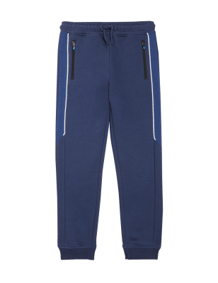 

Boys M&S Collection Pure Cotton Side Panel Joggers (6 - 16 Ys) - Navy Mix, Navy Mix