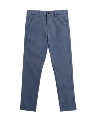 

Boys M&S Collection Cotton Rich Chinos with Stretch (3-16 Yrs) - Slate Blue, Slate Blue