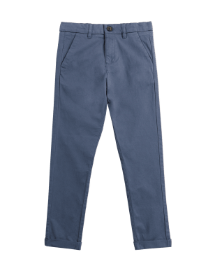 

M&S Collection Chinos de algodón elásticos (3-16 años) - Slate Blue, Slate Blue