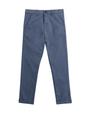 

Boys M&S Collection Cotton Rich Chinos with Stretch (3-16 Yrs) - Slate Blue, Slate Blue